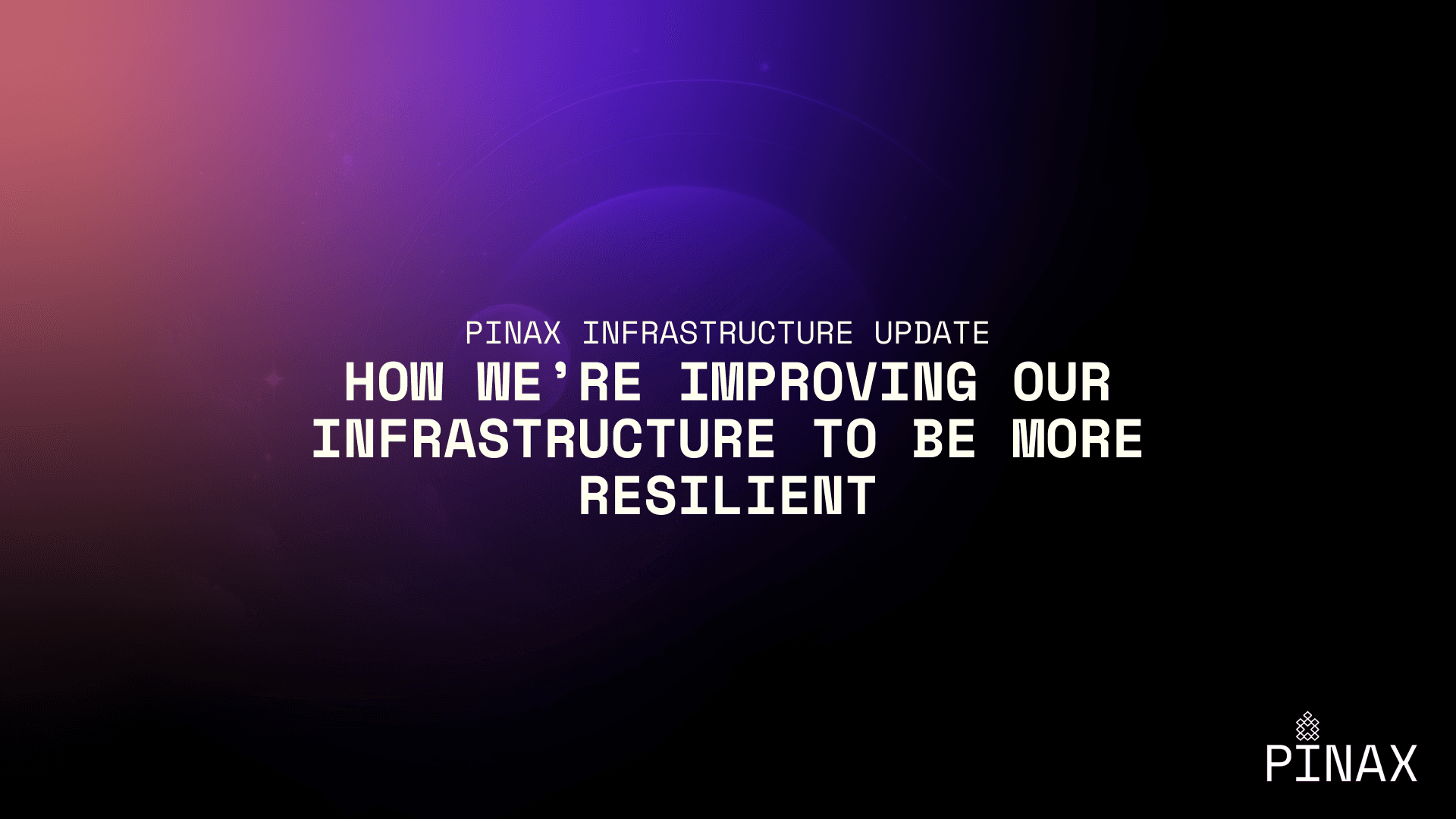 Pinax Infrastructure Update Banner
